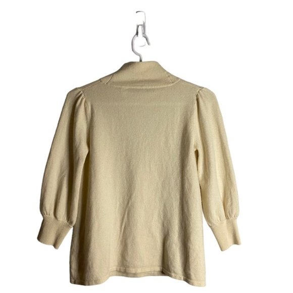 Acrobat Women's Ivory 100% Cashmere Mock Neck Sweater - Picture 7 of 7